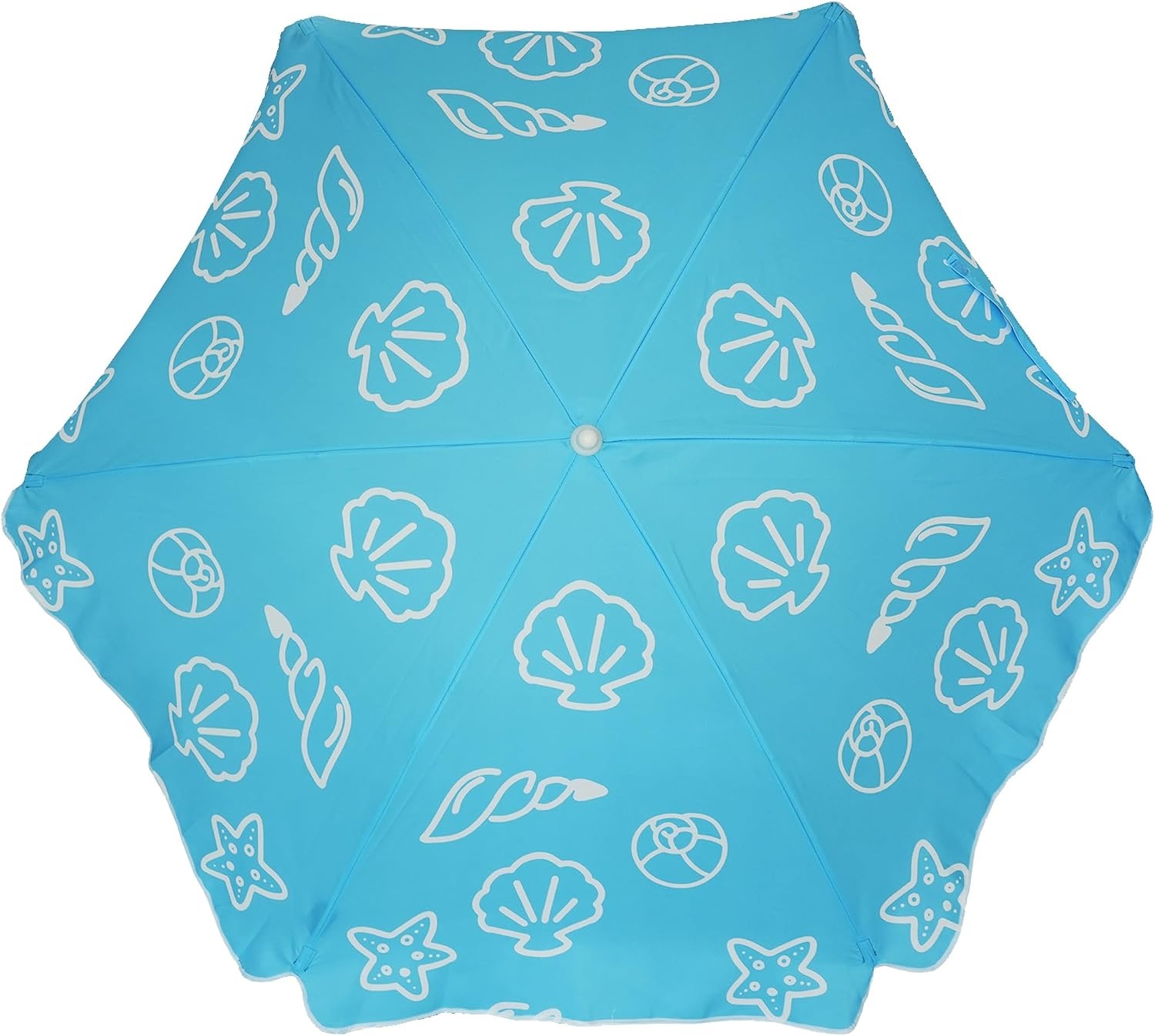 image:imageAMMSUN 5ft Kids Beach Umbrella for Picnic Water Table Sand Box Sun Shade Durable Children Seaside Umbrella UV Protection UPF50 Ideal for sand play beach camping garden and outdoor fun5ft Shell Blue