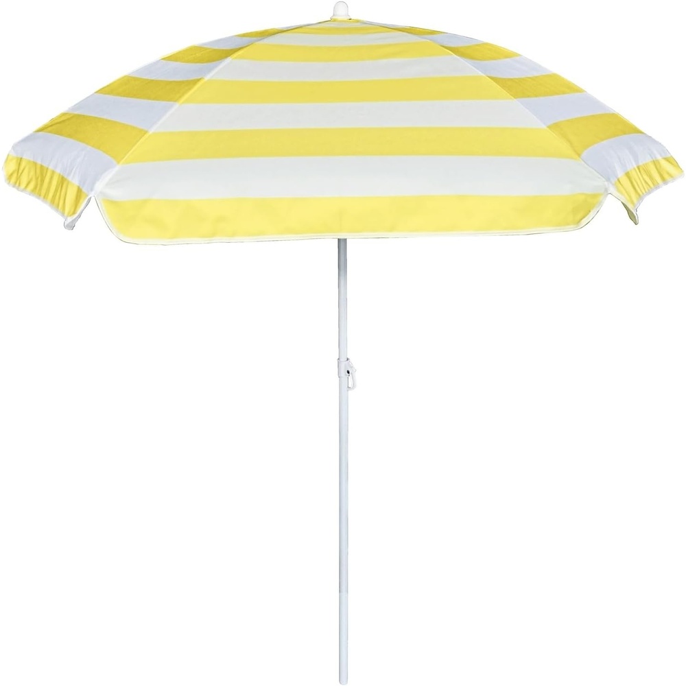 image:imageAMMSUN 5ft Kids Beach Umbrella for Picnic Water Table Sand Box Sun Shade Durable Children Seaside Umbrella UV Protection UPF50 Ideal for sand play beach camping garden and outdoor fun5ft Yellow White