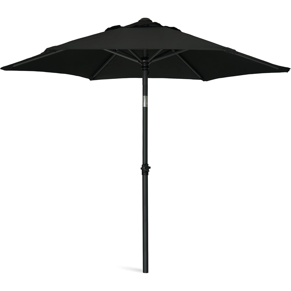 image:imageAMMSUN 6FT Patio Umbrella Outdoor Table Umbrella with Push Button Tilt UPF50 Sun Protection and WaterResistant Fabric Premium Steel Pole and Ribs HeightAdjustable and PushButton TiltOnyx Black