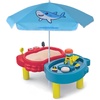 AMMSUN 47″ Kids Beach Umbrella for Sand Box, Picnic, Water Table Shade | 47 inch Seaside Children Umbrella Sun Protection, Durable for beach, camping, garden, and outdoor play, Clown fish(Blue/Shark)