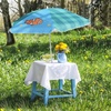 AMMSUN 47″ Kids Beach Umbrella for Sand Box, Picnic, Water Table Shade | 47 inch Seaside Children Umbrella Sun Protection, Durable for beach, camping, garden, and outdoor play, Clown fish(Green)