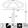 AMMSUN 47″ Kids Beach Umbrella for Sand Box, Picnic, Water Table Shade | 47 inch Seaside Children Umbrella Sun Protection, Durable for beach, camping, garden, and outdoor play, Clown fish(Pink)
