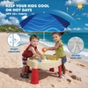 AMMSUN 5ft Kids Beach Umbrella for Picnic, Water Table, Sand Box Sun Shade | Durable Children Seaside Umbrella, UV Protection UPF50+, Ideal for sand play, beach, camping, garden and outdoor fun(5ft Navy Blue)