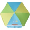 AMMSUN 5ft Kids Beach Umbrella for Picnic, Water Table, Sand Box Sun Shade | Durable Children Seaside Umbrella, UV Protection UPF50+, Ideal for sand play, beach, camping, garden and outdoor fun(5ft Green Yellow Boat)