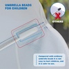 AMMSUN 5ft Kids Beach Umbrella for Picnic, Water Table, Sand Box Sun Shade | Durable Children Seaside Umbrella, UV Protection UPF50+, Ideal for sand play, beach, camping, garden and outdoor fun(5ft Blue White)