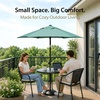 AMMSUN 6FT Patio Umbrella, Outdoor Table Umbrella with Push Button Tilt | UPF50+ Sun Protection and Water-Resistant Fabric, Premium Steel Pole and Ribs, Height-Adjustable and Push-Button Tilt(Aqua Green)