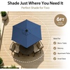 AMMSUN 6FT Patio Umbrella, Outdoor Table Umbrella with Push Button Tilt | UPF50+ Sun Protection and Water-Resistant Fabric, Premium Steel Pole and Ribs, Height-Adjustable and Push-Button Tilt(Navy Blue)