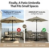 AMMSUN 6FT Patio Umbrella, Outdoor Table Umbrella with Push Button Tilt | UPF50+ Sun Protection and Water-Resistant Fabric, Premium Steel Pole and Ribs, Height-Adjustable and Push-Button Tilt(Khaki)