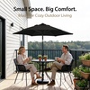 AMMSUN 6FT Patio Umbrella, Outdoor Table Umbrella with Push Button Tilt | UPF50+ Sun Protection and Water-Resistant Fabric, Premium Steel Pole and Ribs, Height-Adjustable and Push-Button Tilt(Onyx Black)