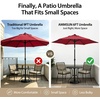 AMMSUN 6FT Patio Umbrella, Outdoor Table Umbrella with Push Button Tilt | UPF50+ Sun Protection and Water-Resistant Fabric, Premium Steel Pole and Ribs, Height-Adjustable and Push-Button Tilt(Crimson Red)