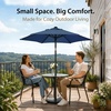 AMMSUN 6FT Patio Umbrella, Outdoor Table Umbrella with Push Button Tilt | UPF50+ Sun Protection and Water-Resistant Fabric, Premium Steel Pole and Ribs, Height-Adjustable and Push-Button Tilt(Navy Blue)
