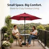 AMMSUN 6FT Patio Umbrella, Outdoor Table Umbrella with Push Button Tilt | UPF50+ Sun Protection and Water-Resistant Fabric, Premium Steel Pole and Ribs, Height-Adjustable and Push-Button Tilt(Crimson Red)