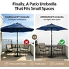 AMMSUN 6FT Patio Umbrella, Outdoor Table Umbrella with Push Button Tilt | UPF50+ Sun Protection and Water-Resistant Fabric, Premium Steel Pole and Ribs, Height-Adjustable and Push-Button Tilt(Navy Blue)