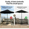 AMMSUN 6FT Patio Umbrella, Outdoor Table Umbrella with Push Button Tilt | UPF50+ Sun Protection and Water-Resistant Fabric, Premium Steel Pole and Ribs, Height-Adjustable and Push-Button Tilt(Onyx Black)