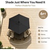 AMMSUN 6FT Patio Umbrella, Outdoor Table Umbrella with Push Button Tilt | UPF50+ Sun Protection and Water-Resistant Fabric, Premium Steel Pole and Ribs, Height-Adjustable and Push-Button Tilt(Onyx Black)