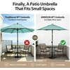 AMMSUN 6FT Patio Umbrella, Outdoor Table Umbrella with Push Button Tilt | UPF50+ Sun Protection and Water-Resistant Fabric, Premium Steel Pole and Ribs, Height-Adjustable and Push-Button Tilt(Aqua Green)