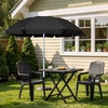 AMMSUN 6FT Portable Outdoor Beach Patio Umbrella with Tilt Function, Black | Push-Button Tilt, Durable UPF 50+ Waterproof Fabric, Heavy-Duty Build Quality, Compact, Lightweight, Carry Bag Included(Black)