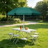 AMMSUN 6FT Portable Outdoor Beach Patio Umbrella with Tilt Function, Black | Push-Button Tilt, Durable UPF 50+ Waterproof Fabric, Heavy-Duty Build Quality, Compact, Lightweight, Carry Bag Included(Green)