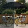 AMMSUN 6FT Portable Outdoor Beach Patio Umbrella with Tilt Function, Black | Push-Button Tilt, Durable UPF 50+ Waterproof Fabric, Heavy-Duty Build Quality, Compact, Lightweight, Carry Bag Included(Black)