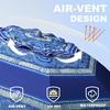 AMMSUN 7ft Heavy Duty High Wind Beach Umbrella Parasols with sand anchor & Tilt Sun Shelter, UPF 50+ Protection Outdoor Sunshade Umbrellas Carry Bag for Patio Garden Pool Backyard Multicolor(Spray Pavilion Blue)