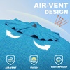 AMMSUN 7ft Heavy Duty High Wind Beach Umbrella Parasols with sand anchor & Tilt Sun Shelter, UPF 50+ Protection Outdoor Sunshade Umbrellas Carry Bag for Patio Garden Pool Backyard Multicolor(Sky Whirlpool Teal)