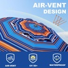 AMMSUN 7ft Heavy Duty High Wind Beach Umbrella Parasols with sand anchor & Tilt Sun Shelter, UPF 50+ Protection Outdoor Sunshade Umbrellas Carry Bag for Patio Garden Pool Backyard Multicolor(Blue Orange)