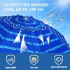 AMMSUN 7ft Heavy Duty High Wind Beach Umbrella Parasols with sand anchor & Tilt Sun Shelter, UPF 50+ Protection Outdoor Sunshade Umbrellas Carry Bag for Patio Garden Pool Backyard Multicolor(Tide Whisper Blue)