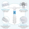 AMMSUN Beach Umbrella Sand Anchor Heavy Duty Outdoor Umbrellas Auger Base | 2 Pack, with 5 Spiral Screw, Safe Umbrella Holder Stand Ideal for Strong Winds White, Universal & One Size Fits Most(white & blue)