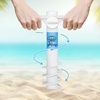 AMMSUN Beach Umbrella Sand Anchor Heavy Duty Outdoor Umbrellas Auger Base | 2 Pack, with 5 Spiral Screw, Safe Umbrella Holder Stand Ideal for Strong Winds White, Universal & One Size Fits Most(White)