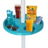 AMMSUN 13″ Portable Beach Umbrella Table Tray Teal | for Beach, Patio, Garden, Swimming Pool with Cup Drinks Holders, Snack Compartments(Teal)