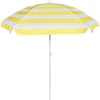 AMMSUN 5ft Kids Beach Umbrella for Picnic, Water Table, Sand Box Sun Shade | Durable Children Seaside Umbrella, UV Protection UPF50+, Ideal for sand play, beach, camping, garden and outdoor fun(5ft Yellow White)
