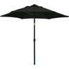 AMMSUN 6FT Patio Umbrella, Outdoor Table Umbrella with Push Button Tilt | UPF50+ Sun Protection and Water-Resistant Fabric, Premium Steel Pole and Ribs, Height-Adjustable and Push-Button Tilt(Onyx Black)