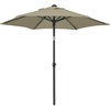 AMMSUN 6FT Patio Umbrella, Outdoor Table Umbrella with Push Button Tilt | UPF50+ Sun Protection and Water-Resistant Fabric, Premium Steel Pole and Ribs, Height-Adjustable and Push-Button Tilt(Khaki)