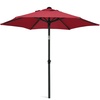 AMMSUN 6FT Patio Umbrella, Outdoor Table Umbrella with Push Button Tilt | UPF50+ Sun Protection and Water-Resistant Fabric, Premium Steel Pole and Ribs, Height-Adjustable and Push-Button Tilt(Crimson Red)
