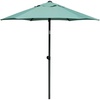 AMMSUN 6FT Patio Umbrella, Outdoor Table Umbrella with Push Button Tilt | UPF50+ Sun Protection and Water-Resistant Fabric, Premium Steel Pole and Ribs, Height-Adjustable and Push-Button Tilt(Aqua Green)