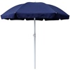 AMMSUN 6FT Portable Outdoor Beach Patio Umbrella with Tilt Function, Black | Push-Button Tilt, Durable UPF 50+ Waterproof Fabric, Heavy-Duty Build Quality, Compact, Lightweight, Carry Bag Included(Blue)