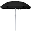 AMMSUN 6FT Portable Outdoor Beach Patio Umbrella with Tilt Function, Black | Push-Button Tilt, Durable UPF 50+ Waterproof Fabric, Heavy-Duty Build Quality, Compact, Lightweight, Carry Bag Included(Black)