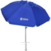 AMMSUN 7ft Heavy Duty High Wind Beach Umbrella Parasols with sand anchor & Tilt Sun Shelter, UPF 50+ Protection Outdoor Sunshade Umbrellas Carry Bag for Patio Garden Pool Backyard Multicolor(Solid Blue)