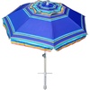 AMMSUN 7ft Heavy Duty High Wind Beach Umbrella Parasols with sand anchor & Tilt Sun Shelter, UPF 50+ Protection Outdoor Sunshade Umbrellas Carry Bag for Patio Garden Pool Backyard Multicolor(Blue)