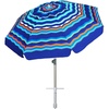 AMMSUN 7ft Heavy Duty High Wind Beach Umbrella Parasols with sand anchor & Tilt Sun Shelter, UPF 50+ Protection Outdoor Sunshade Umbrellas Carry Bag for Patio Garden Pool Backyard Multicolor(Blue Torrent)