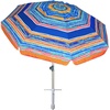 AMMSUN 7ft Heavy Duty High Wind Beach Umbrella Parasols with sand anchor & Tilt Sun Shelter, UPF 50+ Protection Outdoor Sunshade Umbrellas Carry Bag for Patio Garden Pool Backyard Multicolor(Caribbean Twilight)