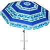 AMMSUN 7ft Heavy Duty High Wind Beach Umbrella Parasols with sand anchor & Tilt Sun Shelter, UPF 50+ Protection Outdoor Sunshade Umbrellas Carry Bag for Patio Garden Pool Backyard Multicolor(Crystal Fresco)