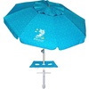 AMMSUN Beach Umbrellas for Sand Heavy Duty Wind Portable, 6.5ft | Sand Anchor, UV 50+ Protection, Includes Carry Bag, Push Button Tilt, Lightweight, Easy Setup, Silence Blue(Sky Blue)