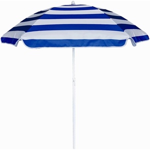 AMMSUN 5ft Kids Beach Umbrella for Picnic, Water Table, Sand Box Sun Shade | Durable Children Seaside Umbrella, UV Protection UPF50+, Ideal for sand play, beach, camping, garden and outdoor fun(5ft Blue White)