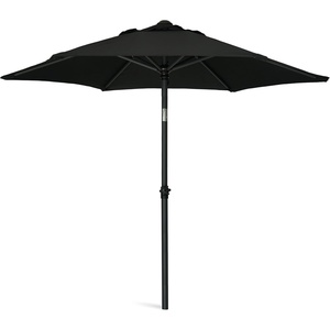 AMMSUN 6FT Patio Umbrella, Outdoor Table Umbrella with Push Button Tilt | UPF50+ Sun Protection and Water-Resistant Fabric, Premium Steel Pole and Ribs, Height-Adjustable and Push-Button Tilt(Onyx Black)