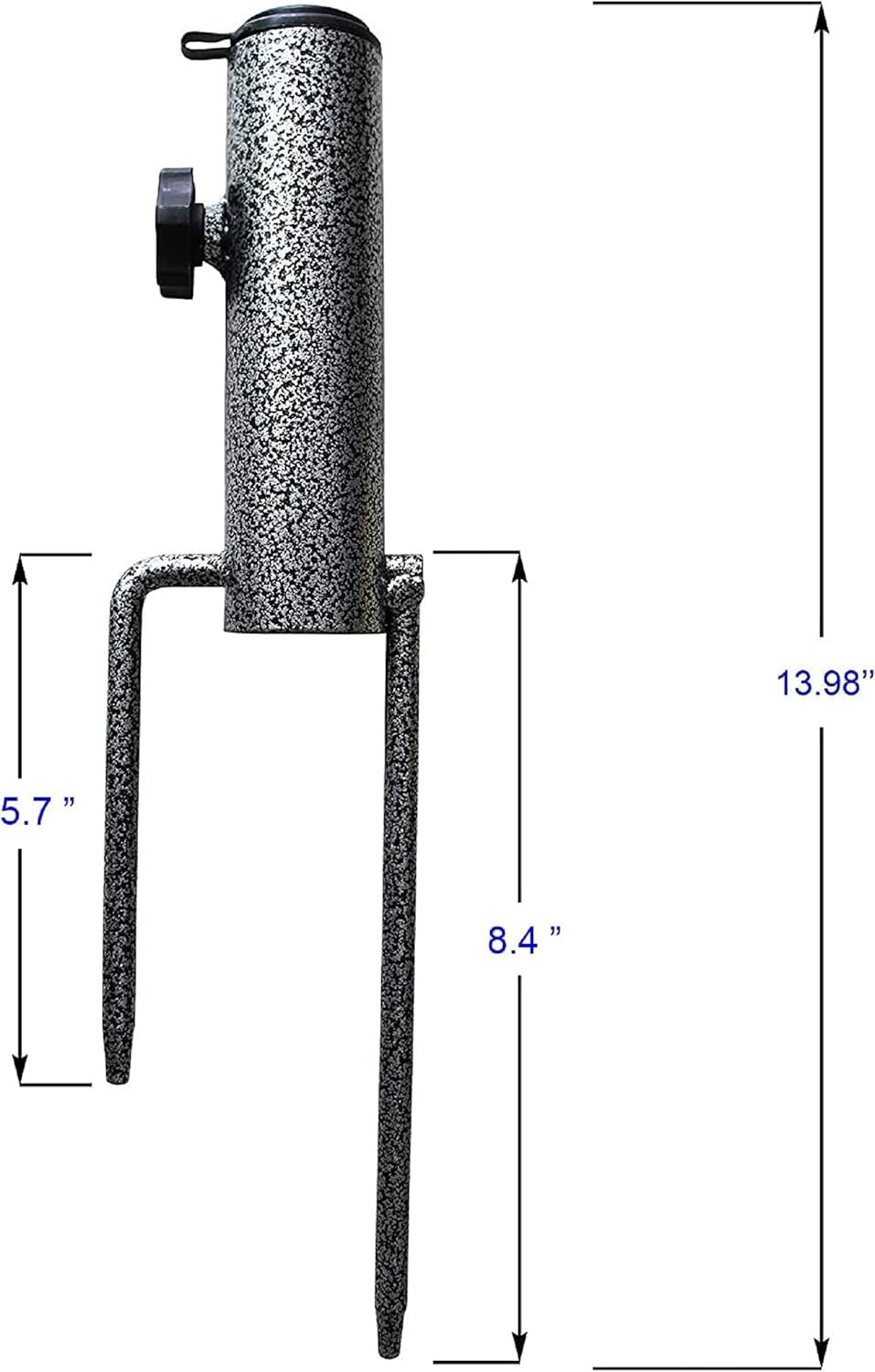 image:imageAMMSUN Adjustable Portable Umbrella Base Upgraded Heavy Duty Metal HolderStandSand Grass Augerfor Flag Umbrella Fishing Rod Outdoor Park Patio Beach Ground Ideal for Use in Soil GrassBlack