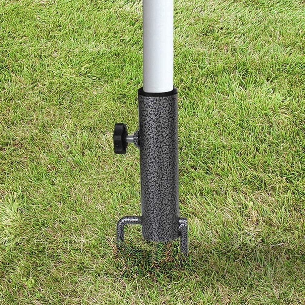 image:imageAMMSUN Adjustable Portable Umbrella Base Upgraded Heavy Duty Metal HolderStandSand Grass Augerfor Flag Umbrella Fishing Rod Outdoor Park Patio Beach Ground Ideal for Use in Soil GrassBlack