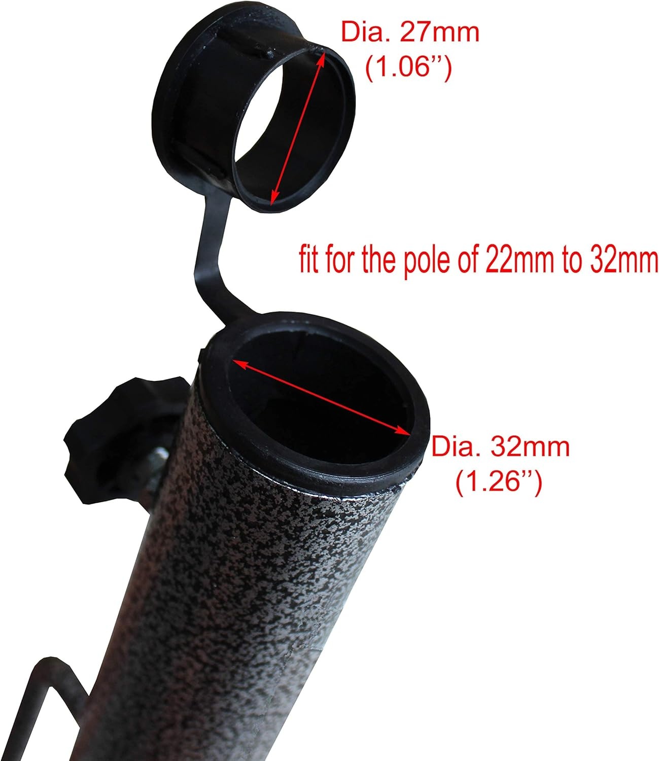 image:imageAMMSUN Adjustable Portable Umbrella Base Upgraded Heavy Duty Metal HolderStandSand Grass Augerfor Flag Umbrella Fishing Rod Outdoor Park Patio Beach Ground Ideal for Use in Soil GrassBlack