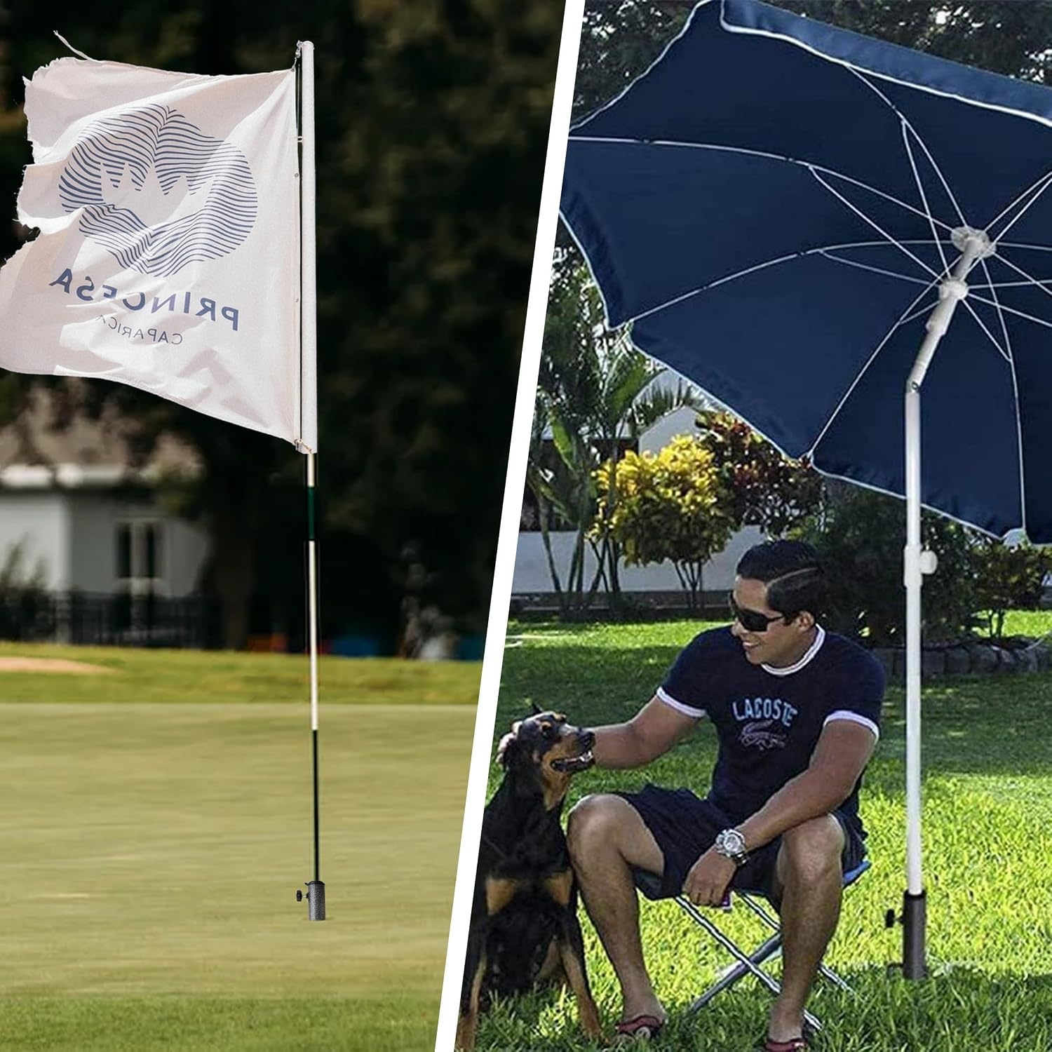 image:imageAMMSUN Adjustable Portable Umbrella Base Upgraded Heavy Duty Metal HolderStandSand Grass Augerfor Flag Umbrella Fishing Rod Outdoor Park Patio Beach Ground Ideal for Use in Soil GrassBlack