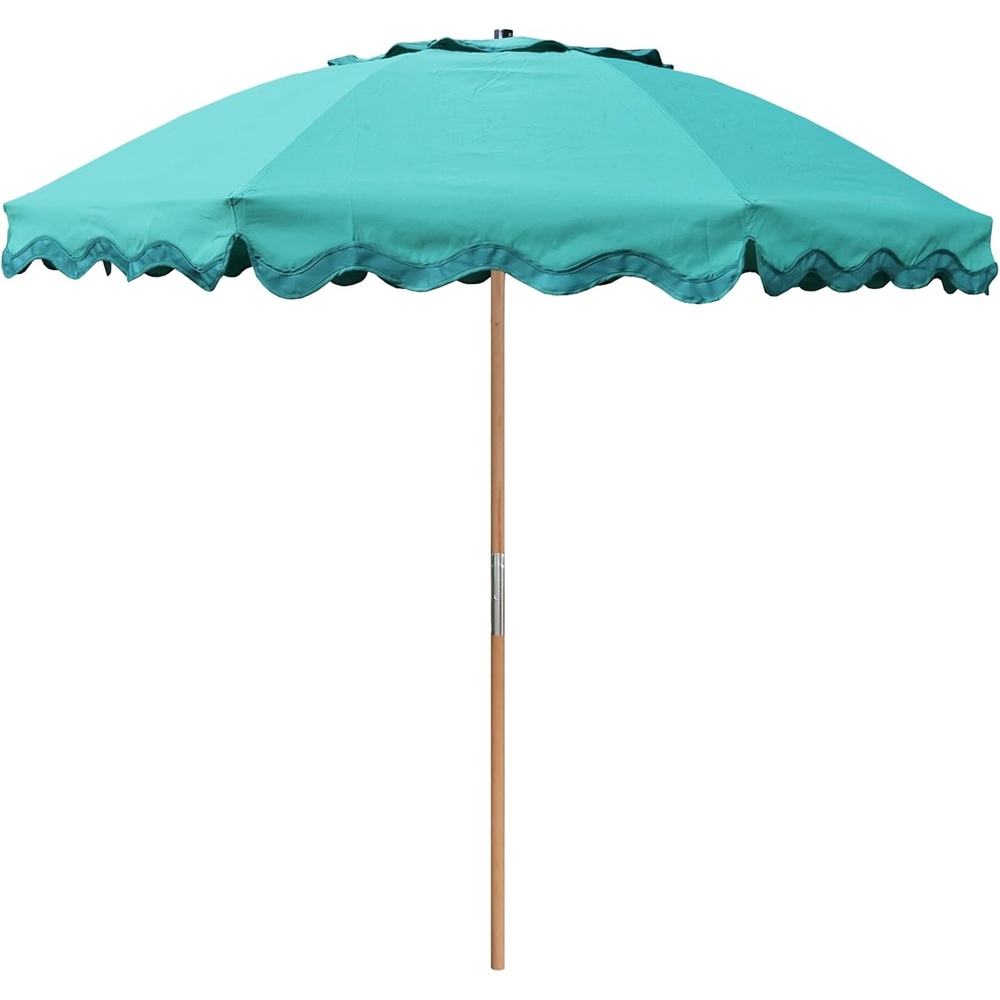 image:imageAMMSUN 78FT Wood Outdoor Patio Umbrella Boho Beach Market Table Umbrella HeavyDuty Frame Natural Ash Wood Pole Durable UPF 50 Sunproof and WaterResistant Canvas Air Vent Carry Bag IncludedEmerald Green